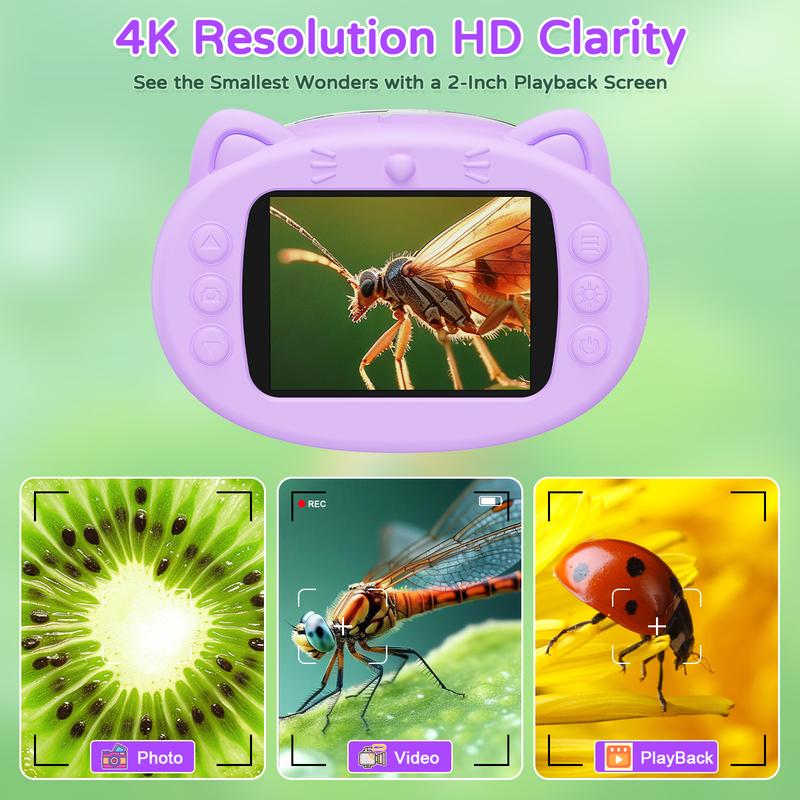 Kids Mini HD 4K Microscope Camera