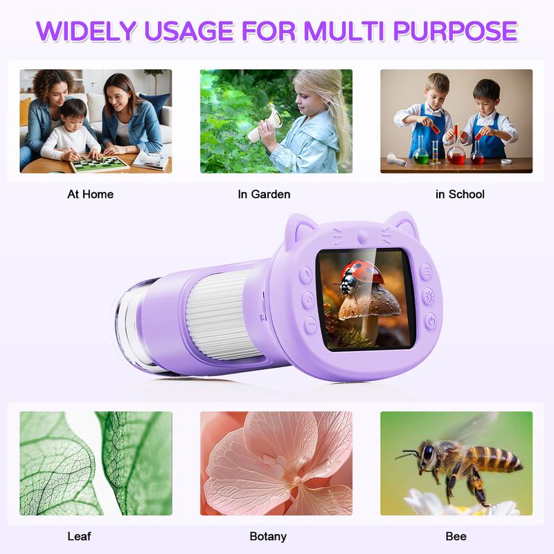 Kids Mini HD 4K Microscope Camera