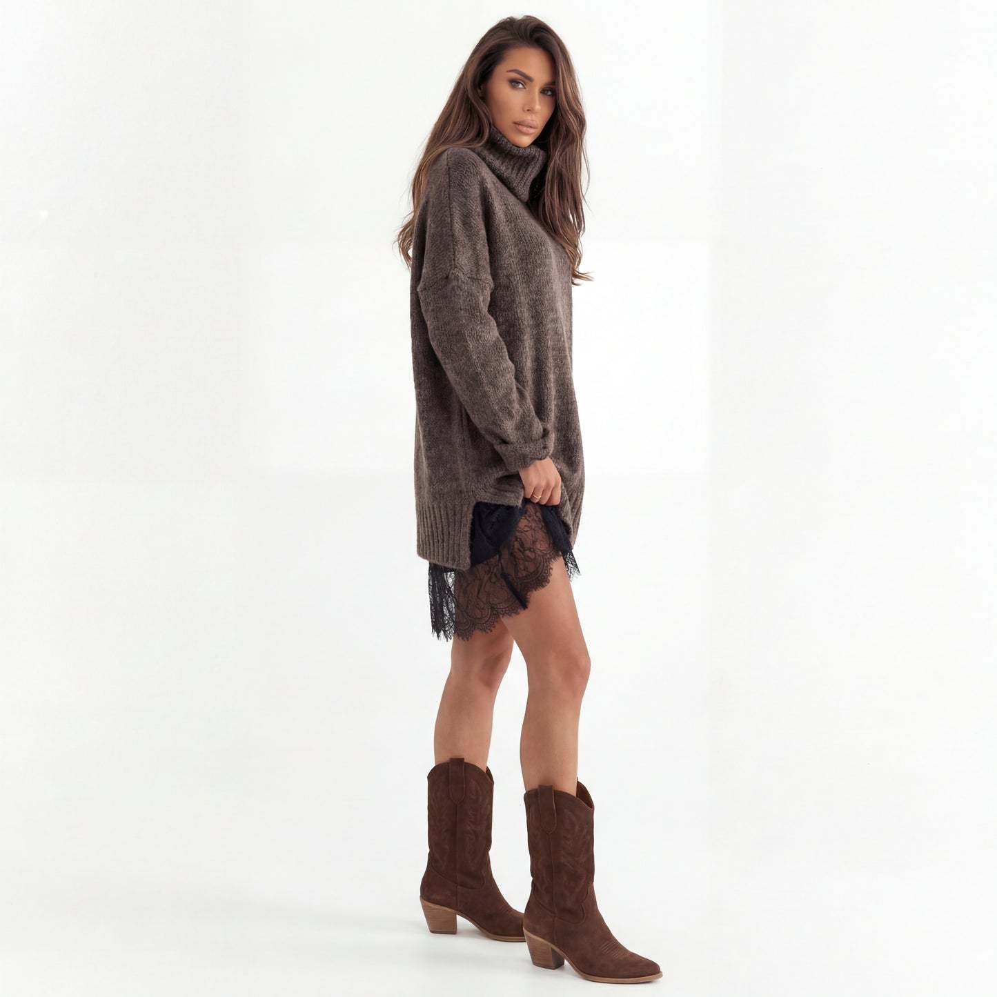 Organic Merino Wool Blend Turtleneck